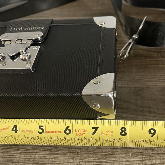 Lord Culture Women Black With Metal Hardware Hard Case Bag Crossbody - Picture 9 of 11